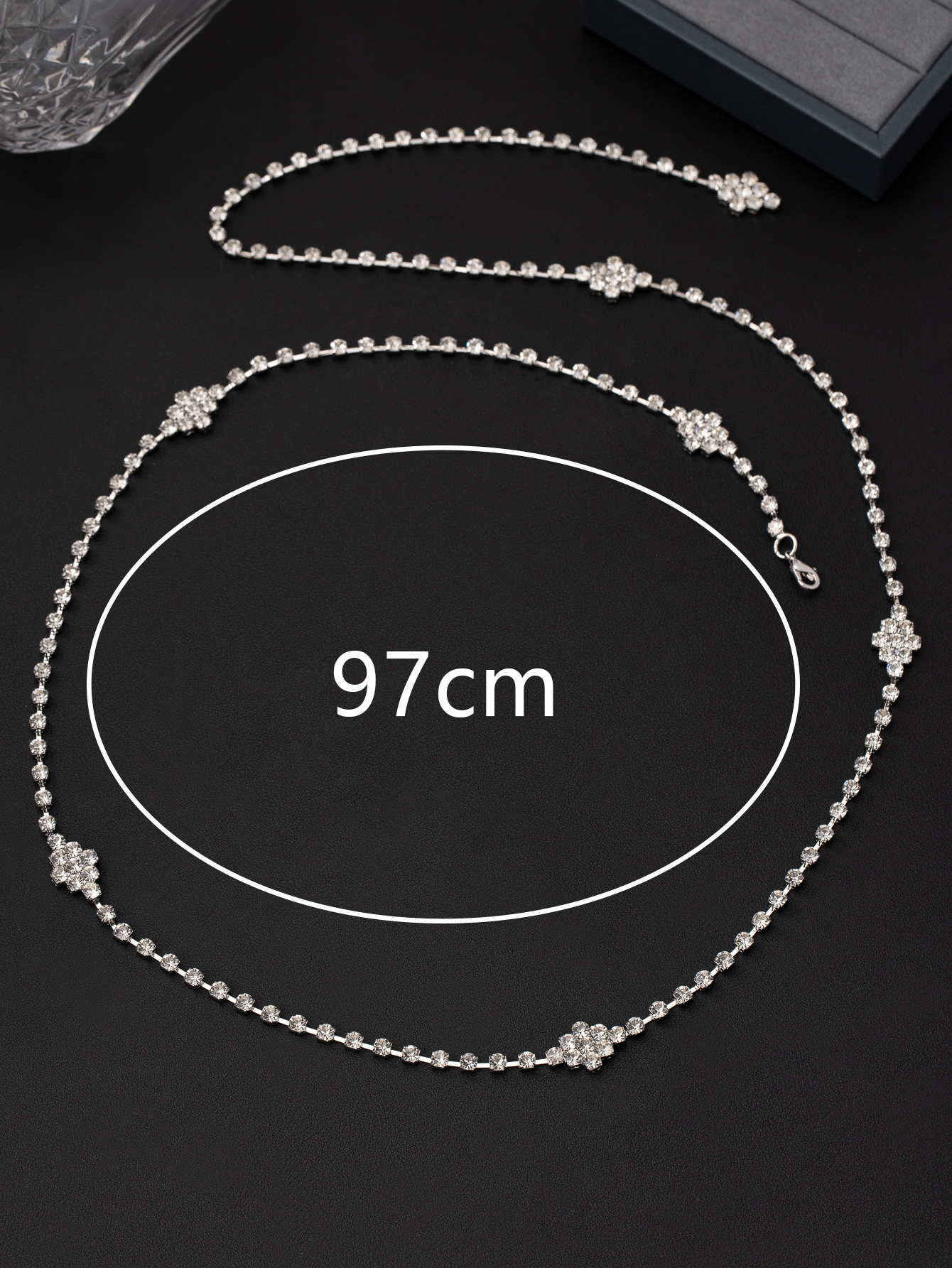 14K Gold Plated 316 Stainless Steel  Rack Plated Rhinestones Chain Streetwear Long Necklace For Women's