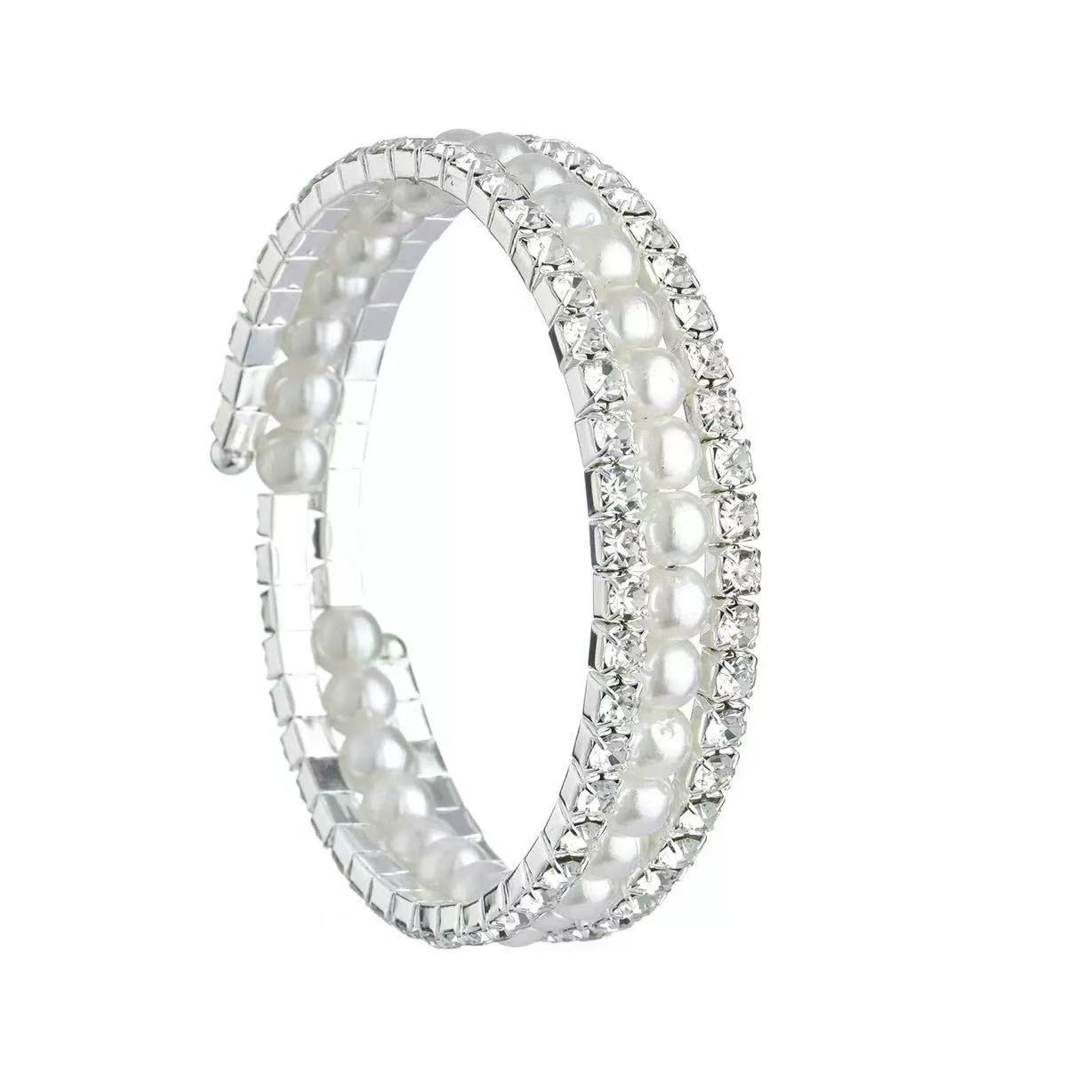 Elegant  Style Pearl Necklace Set Simple Fashionable Eight Piece Set Vintage Light Luxury Jewelry Accessories
