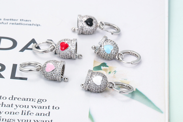 Fashion Bell Copper Drop Earrings Plating Inlay Zircon Copper Earrings