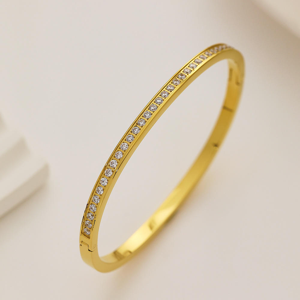 Titanium Steel Bracelet With Diamonds Girl Holiday Gift Starry Sky Feeling Women's Jewelry Accessories