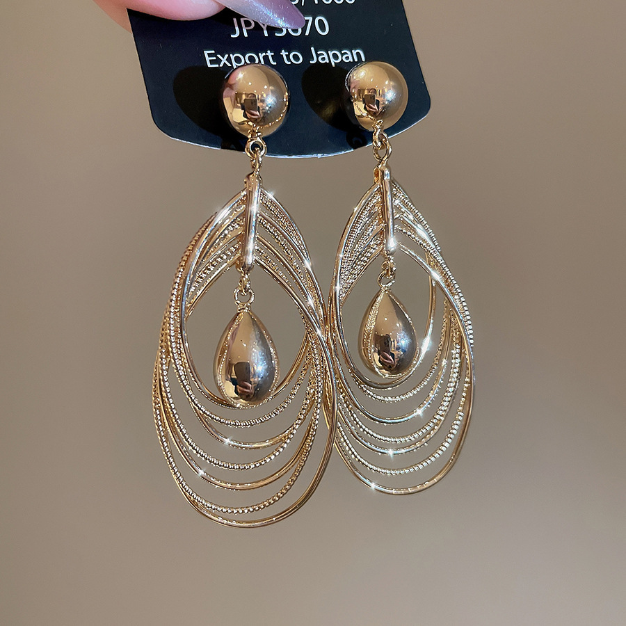 Copper Geometric Electroplating Imitation Gold  Simple Style Classic Style Drop Earrings