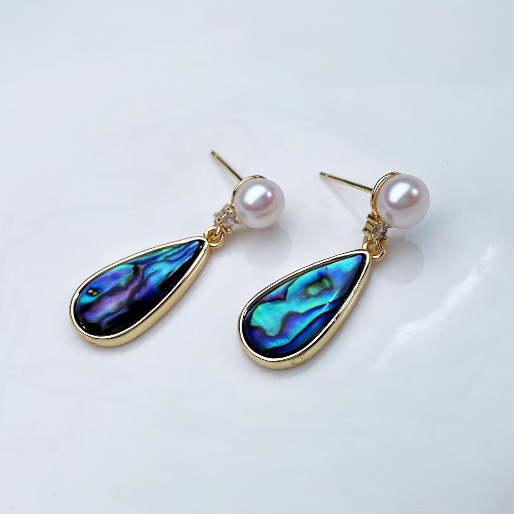Elegant Freshwater Pearl Stud Earrings Shell Element Jewelry Affordable Luxury Date Night High Performance Value Accessories