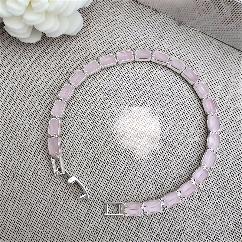 Classic Elegant Style Colorful Zircon Bracelet Fashion High-end Copper Plated 18K Gold Versatile Daily Wear Flower Vacuum Plating (Furnace)