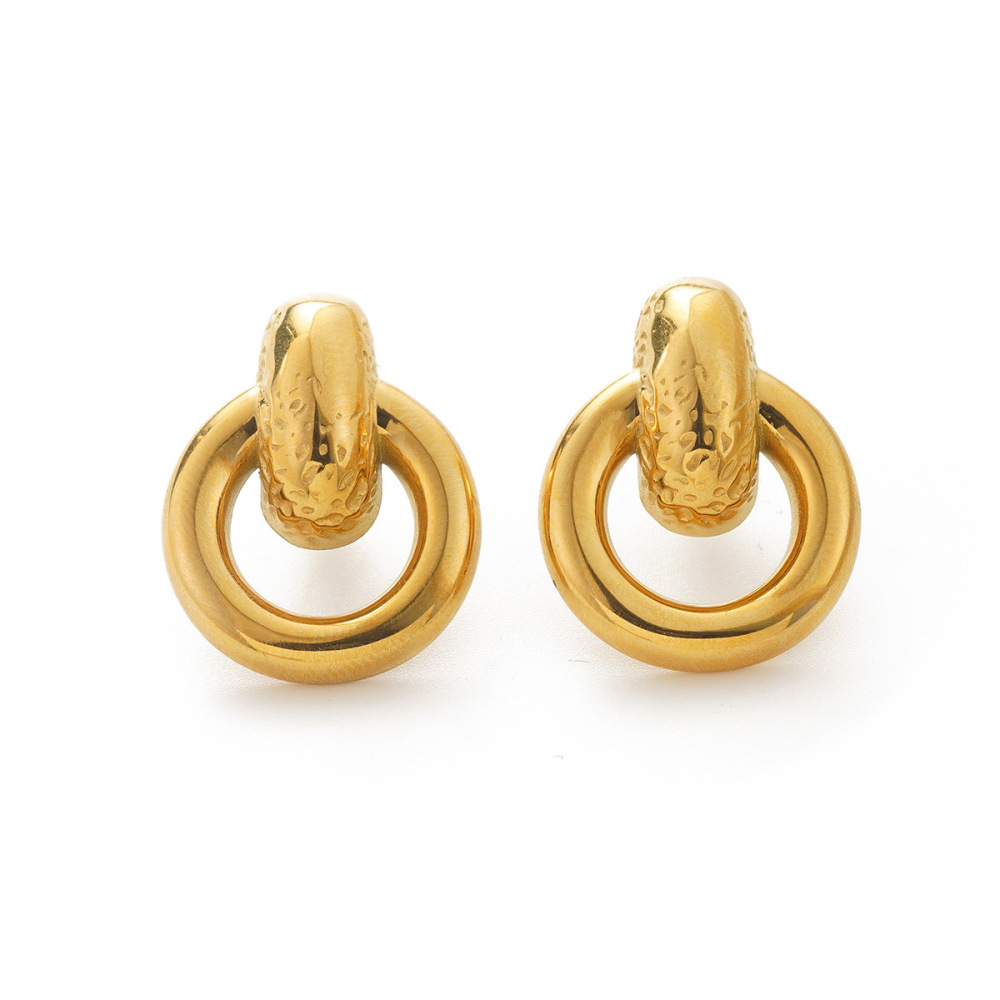 Geometric Waterdrop Titanium Steel Earrings Simple  Style Stainless Steel Earring Women's Casual Fashion Jewelry Accessories