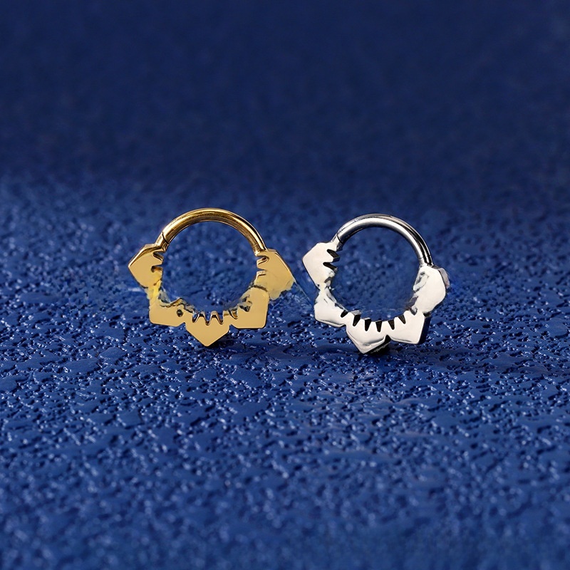 Fashion Titanium Alloy Nose Ring Jewelry For Women Luxurious Simple Personality G23 Earrings Lip Ring Piercing Accessories
