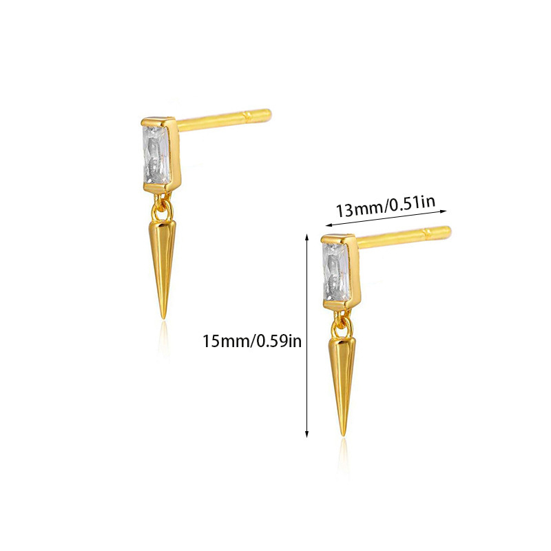 Minimalist Zircon Earrings Women's Set Simple Pierced Hoop Clip-on Earrings Jewelry Accessories