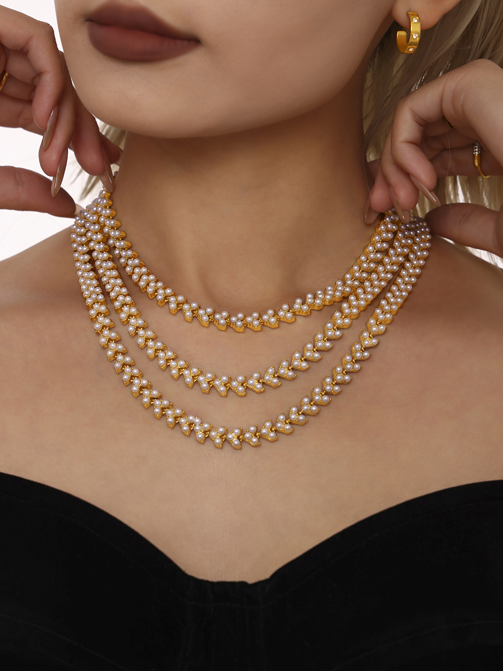 PVD Coated Real Gold Plated 18K Gold Geometric 304 Stainless Steel Vintage Style Classic Style Waterproof Non Tarnish 304 Stainless Steel Necklace