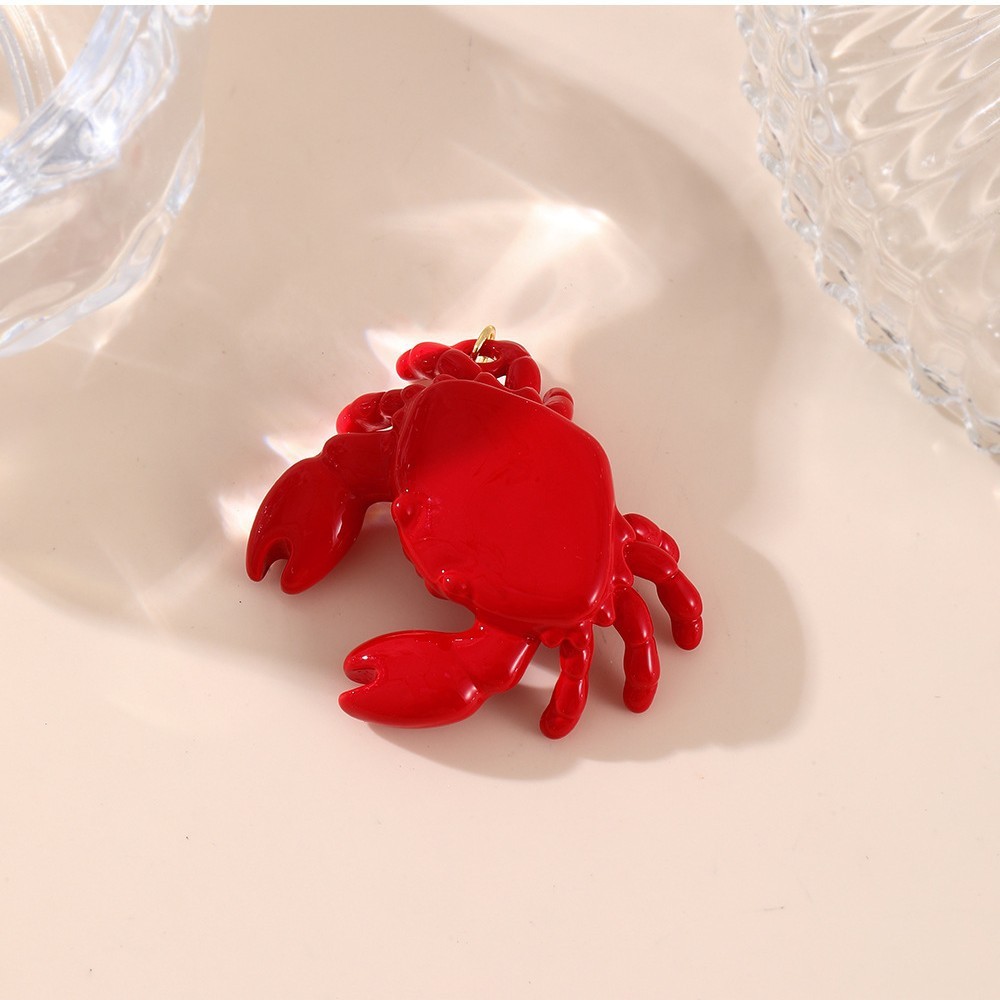 Creative Titanium Steel Crab Pendant Necklace Personality  Design Cute Animal Zodiac Oil Drop Jewelry For Women