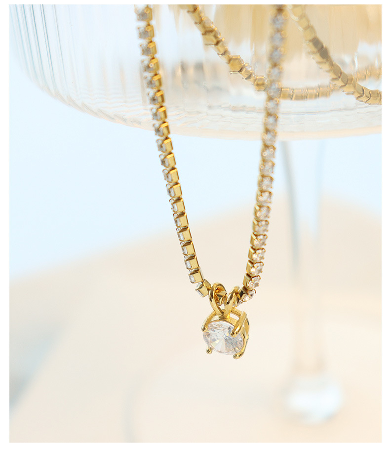 PVD Coated Real Gold Plated 18K Gold Geometric 304 Stainless Steel Fashion Waterproof Non Tarnish 304 Stainless Steel Necklace