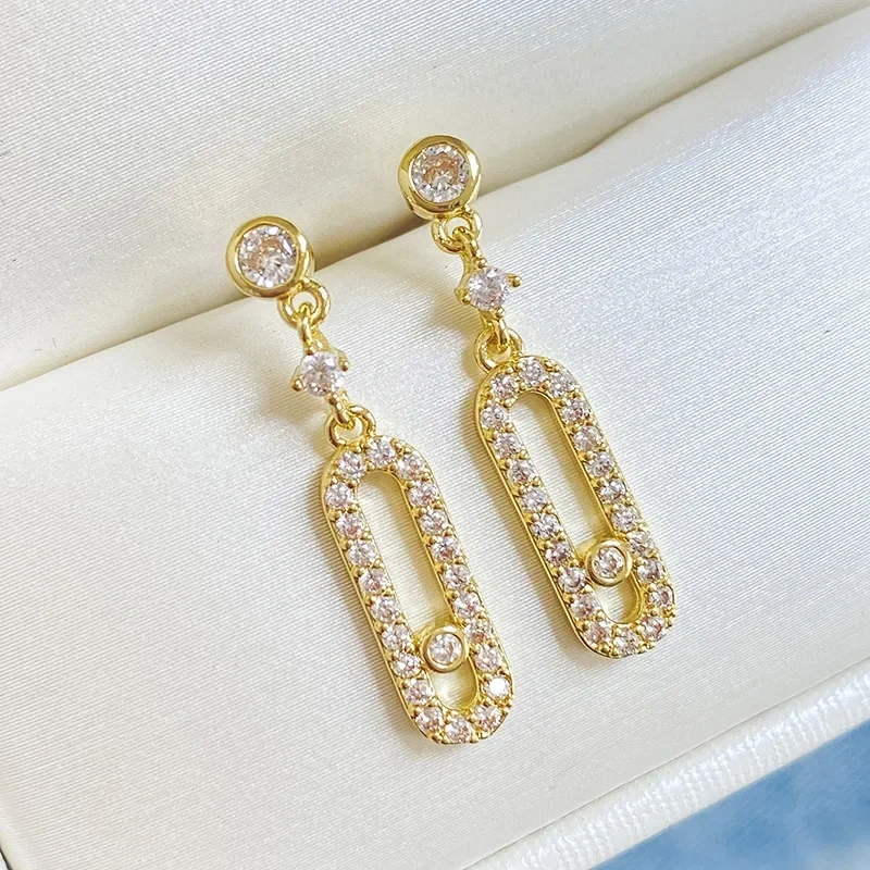 Classic Double Layer Geometric Necklace Earrings Ring Bracelet Set Luxury Fashion Jewelry Accessories For Women