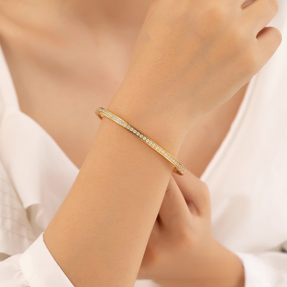 Titanium Steel Bracelet With Diamonds Girl Holiday Gift Starry Sky Feeling Women's Jewelry Accessories