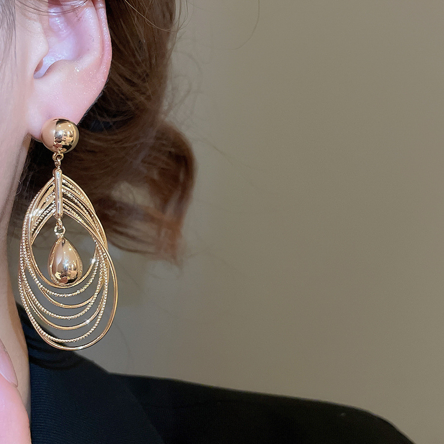 Copper Geometric Electroplating Imitation Gold  Simple Style Classic Style Drop Earrings