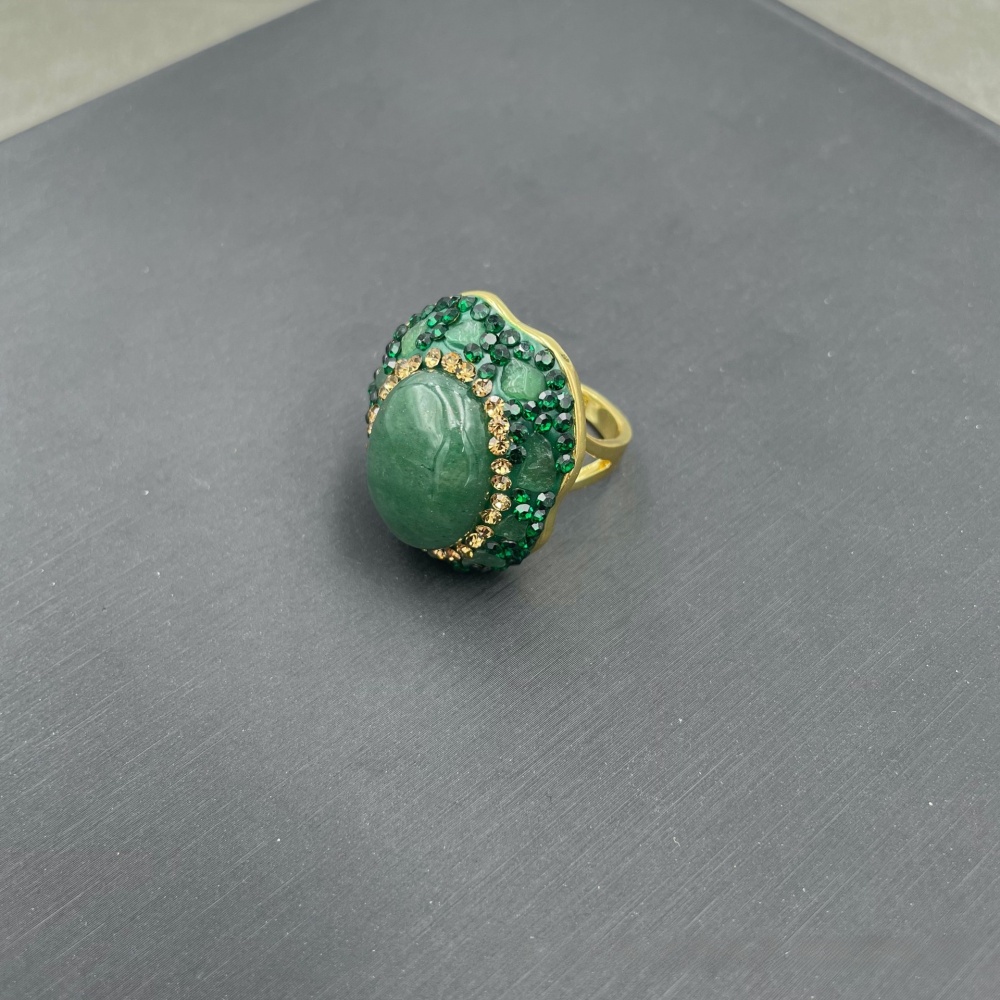 New Green Dongling Enamel Jade Set Ethnic Style Necklace Women's Jewelry Accessories Factory Direct Sale Middle-Aged Niche Three-Piece Set