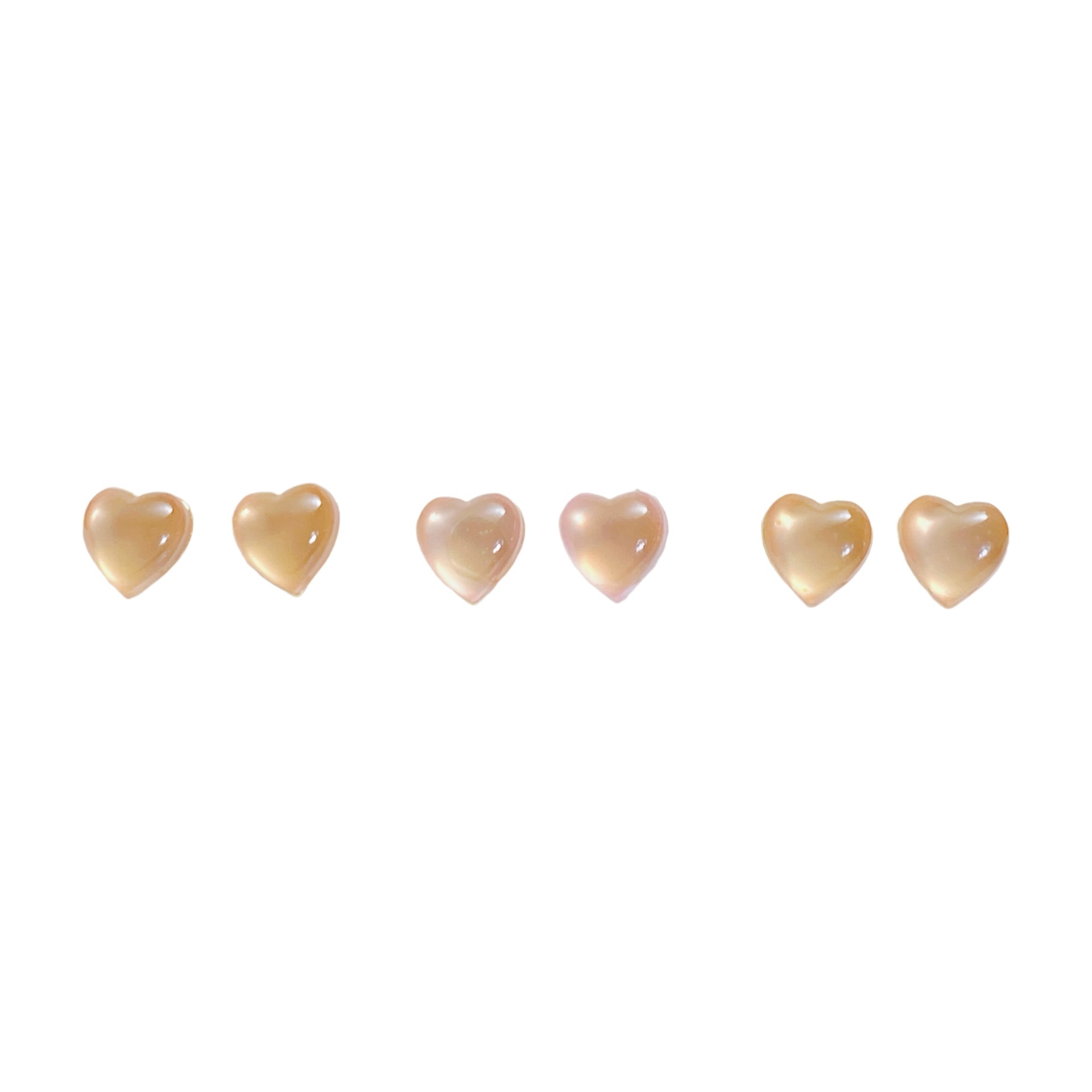 Sweet And Fresh Handmade Heart-Shaped Earrings Three Pairs S925 Silver Needle Simple Elegant Women's Jewelry Fashion Accessories
