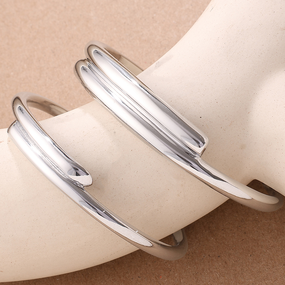 Fashionable Spliced Open Hand Bracelet Stainless Steel Plated 18K Gold Versatile High-End Design Small Niche Design Jewelry