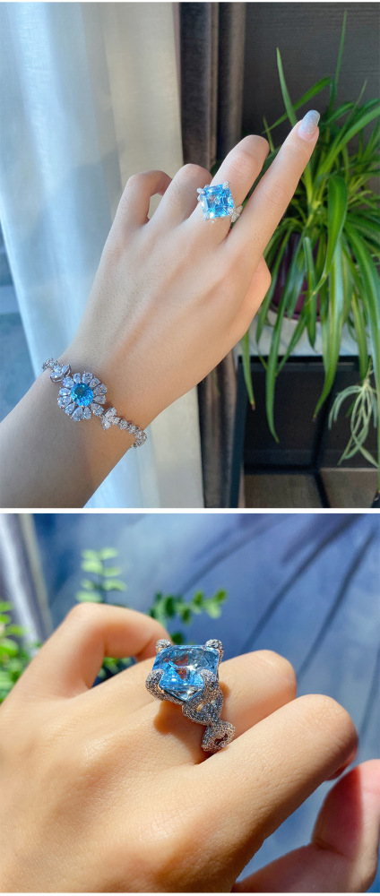Wholesale Jewelry Ethnic Style Geometric Copper Artificial Gemstones Diamond