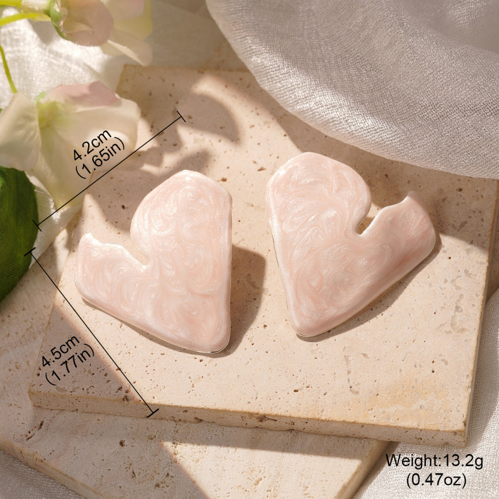 Healing Butterfly Copper Silver Needle Oil Drop Earrings Simple Style Heart-shaped Women's Vintage Fashion Earrings Accessories