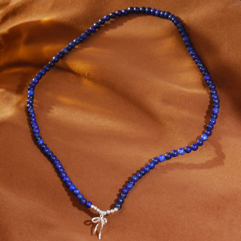 Original Design Double Wear Lapis Lazuli Beaded Bracelet Necklace 2025 TikTok Trend Chinese Style Fashion Jewelry Accessories