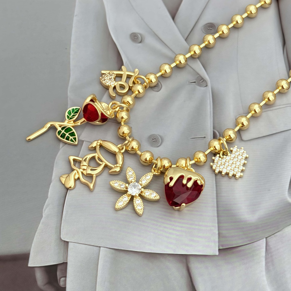 18K Gold Plated Copper Pendant Necklace Fashionable Drip Style Accessories For Women Men Couples Friends Daily Wear Party Jewelry Gifts