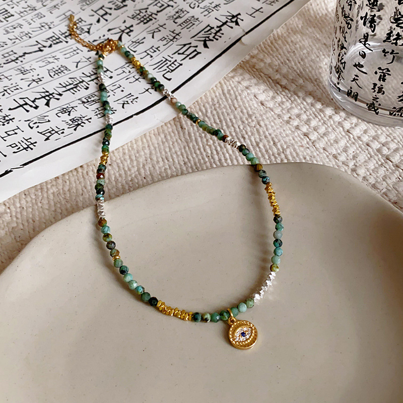New Chinese Style Natural Stone Pearl Necklace Bamboo Node Fresh Style Commute Women's Fashion Versatile Collarbone Chain