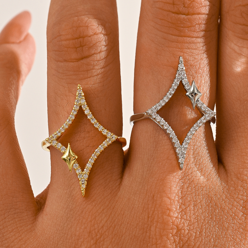 1 Piece Copper Inlaid Zircon Material Geometric Square Women's Ring Suitable For Party Gathering Jewelry Accessories Unisex