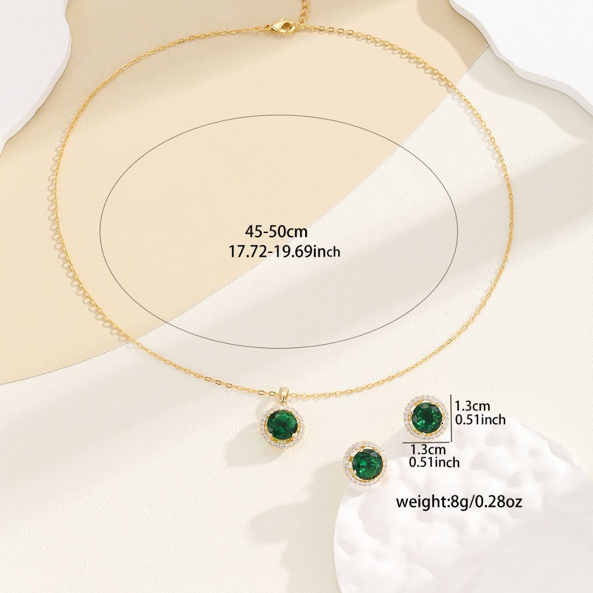Elegant European Style Necklace Women's Super Shiny Zircon Fashionable Minimalist Design Luxury Jewelry Set