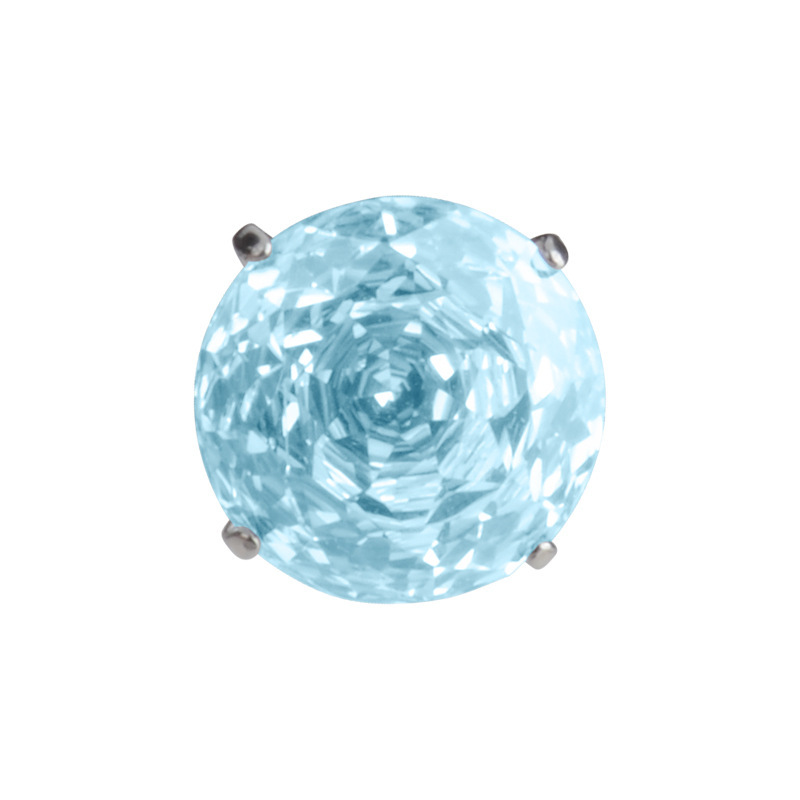 Millennium Rose Titanium Alloy Ear Lip Nose Belly Button Piercing Jewelry Accessories Cut Zirconia Geometric Pattern Unisex