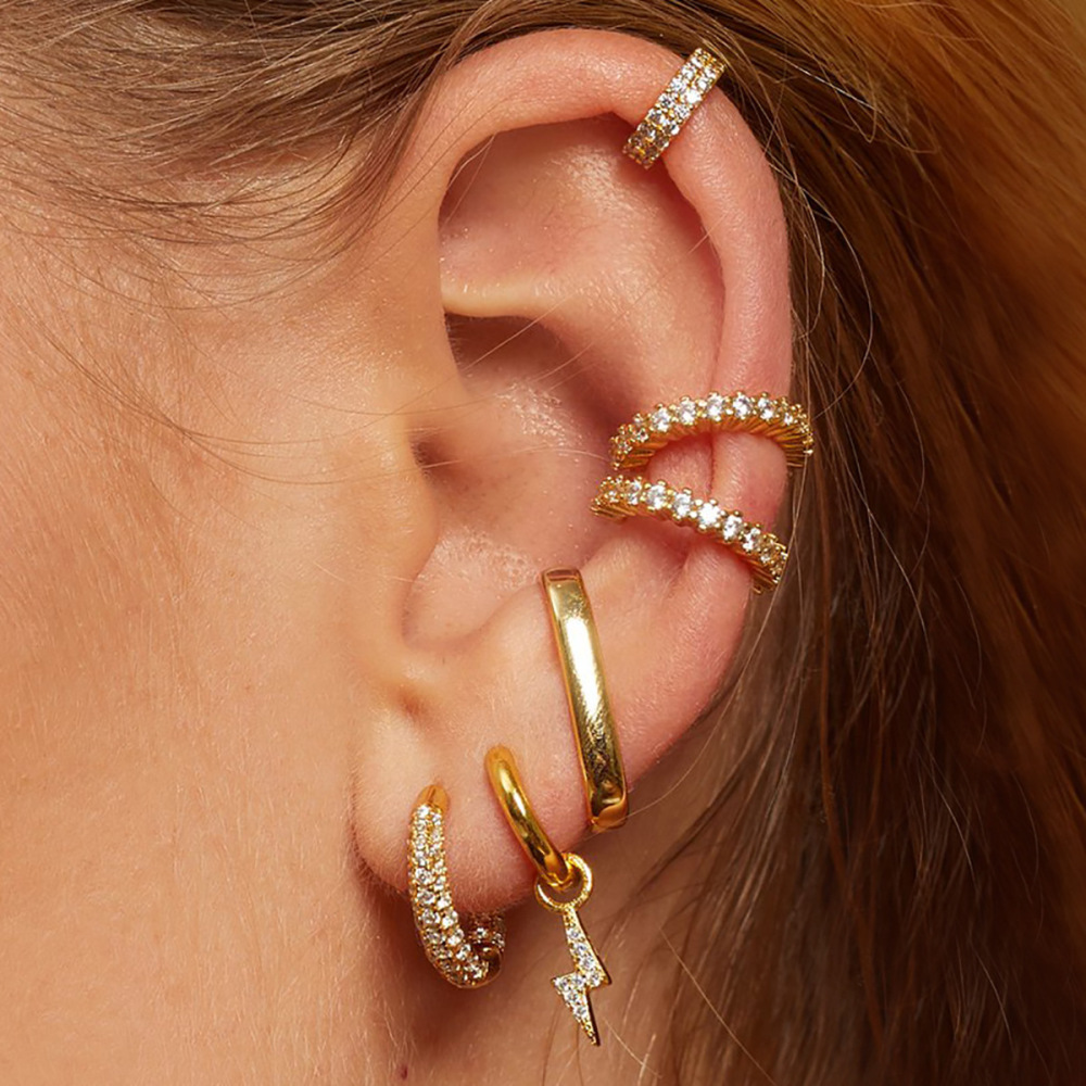 Elegant Fashionable  Style Clip-On Earrings Set No Piercing Required Simple Modern Jewelry Accessories