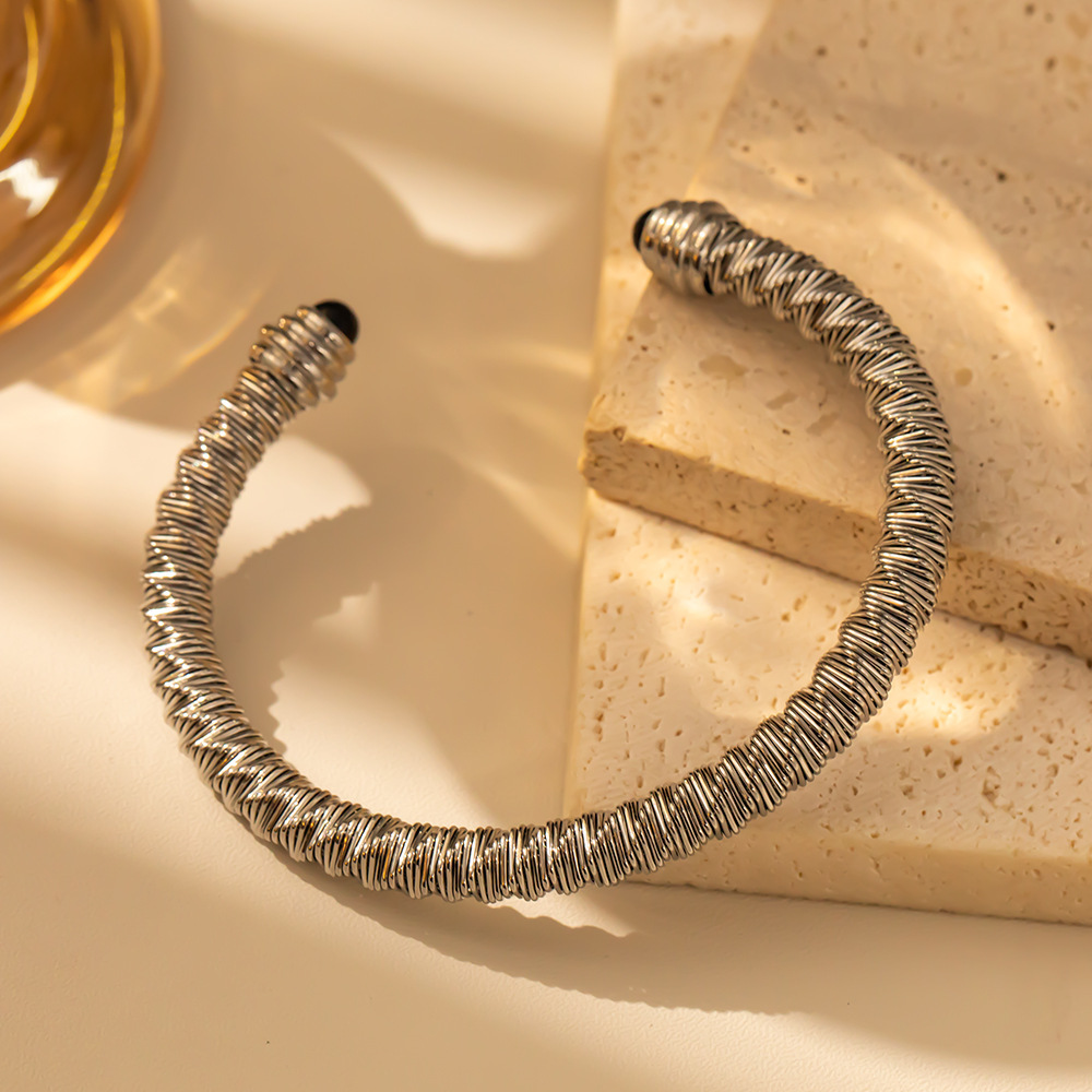 Stainless Steel C-shaped Open Bracelet High-quality Jewelry Accessories Versatile Neutral Design