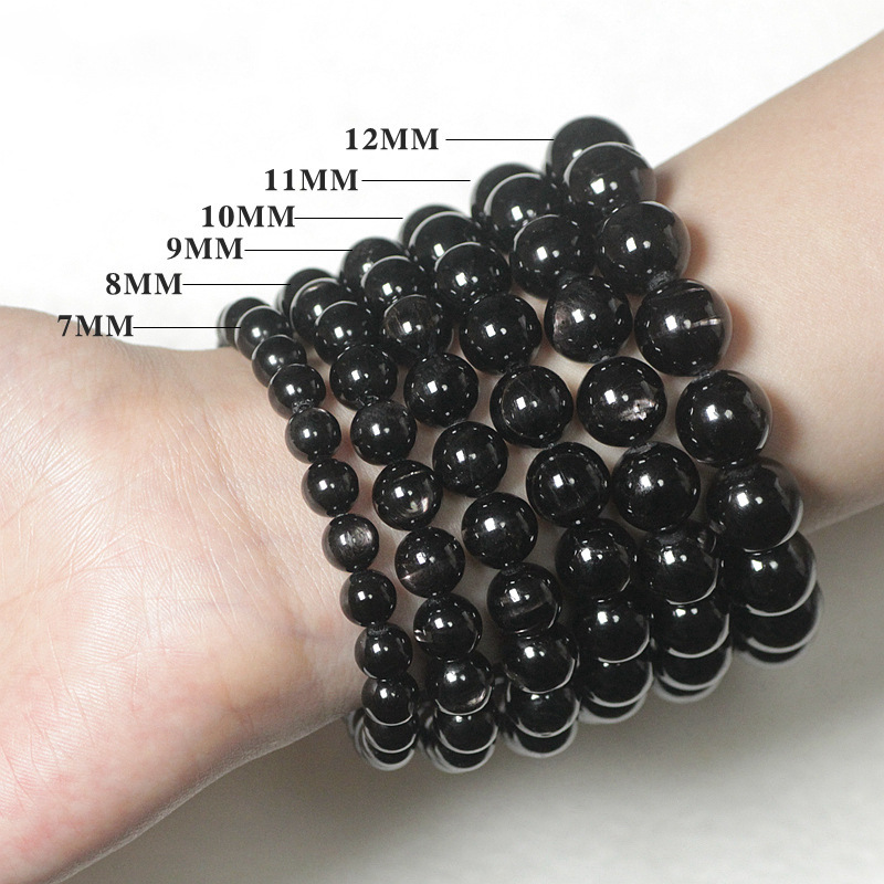 Natural Crystal Lucky Stone Bracelet Eye-Catching Egyptian Wealth Stone Sea Tang Crystal Color Gem Bracelet Unisex Geometric Pattern Polished Surface