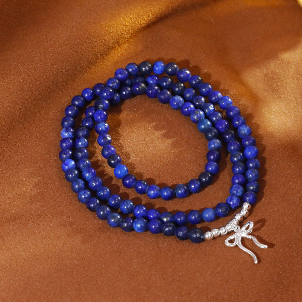 Original Design Double Wear Lapis Lazuli Beaded Bracelet Necklace 2025 TikTok Trend Chinese Style Fashion Jewelry Accessories