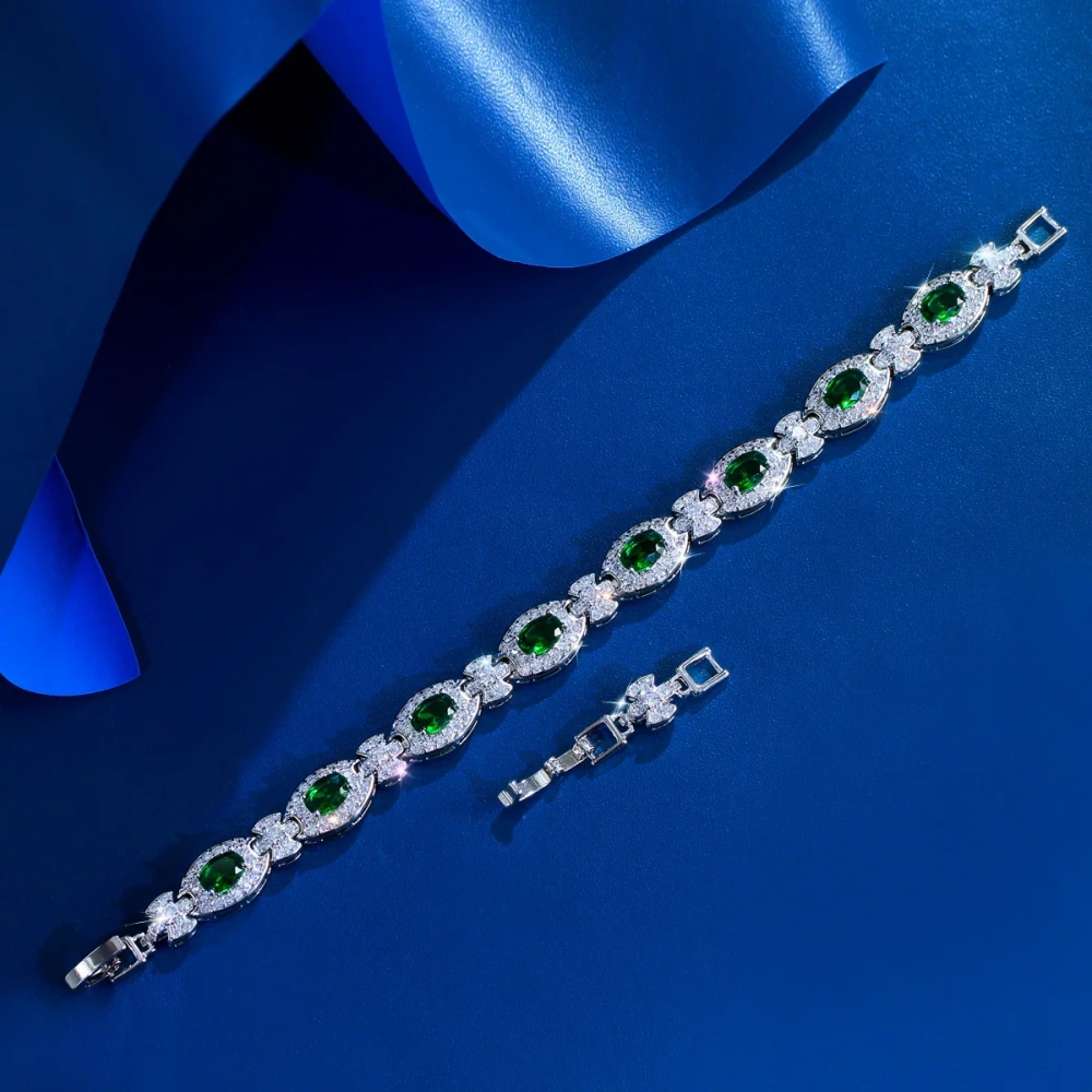 Delicate Shiny White Cubic Zircon Inlaid Tennis Bracelets For Women High Quality Party Accessories Jewelry Gift