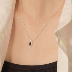 Agate Necklace-Black
