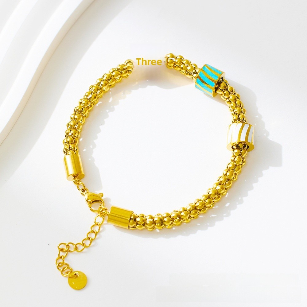 Titanium Steel Twisted Geometric Shape Bracelet Ladies Minimalist Stainless Steel Jewelry Accessories