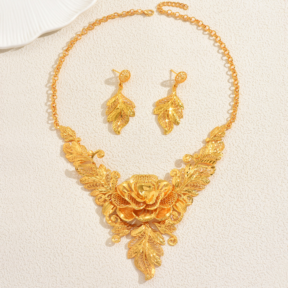 Elegant Long Tassel Necklace Bracelet Earring Set Geometric Block Design For Wedding Dinner Party Suitable Luxury Accessories