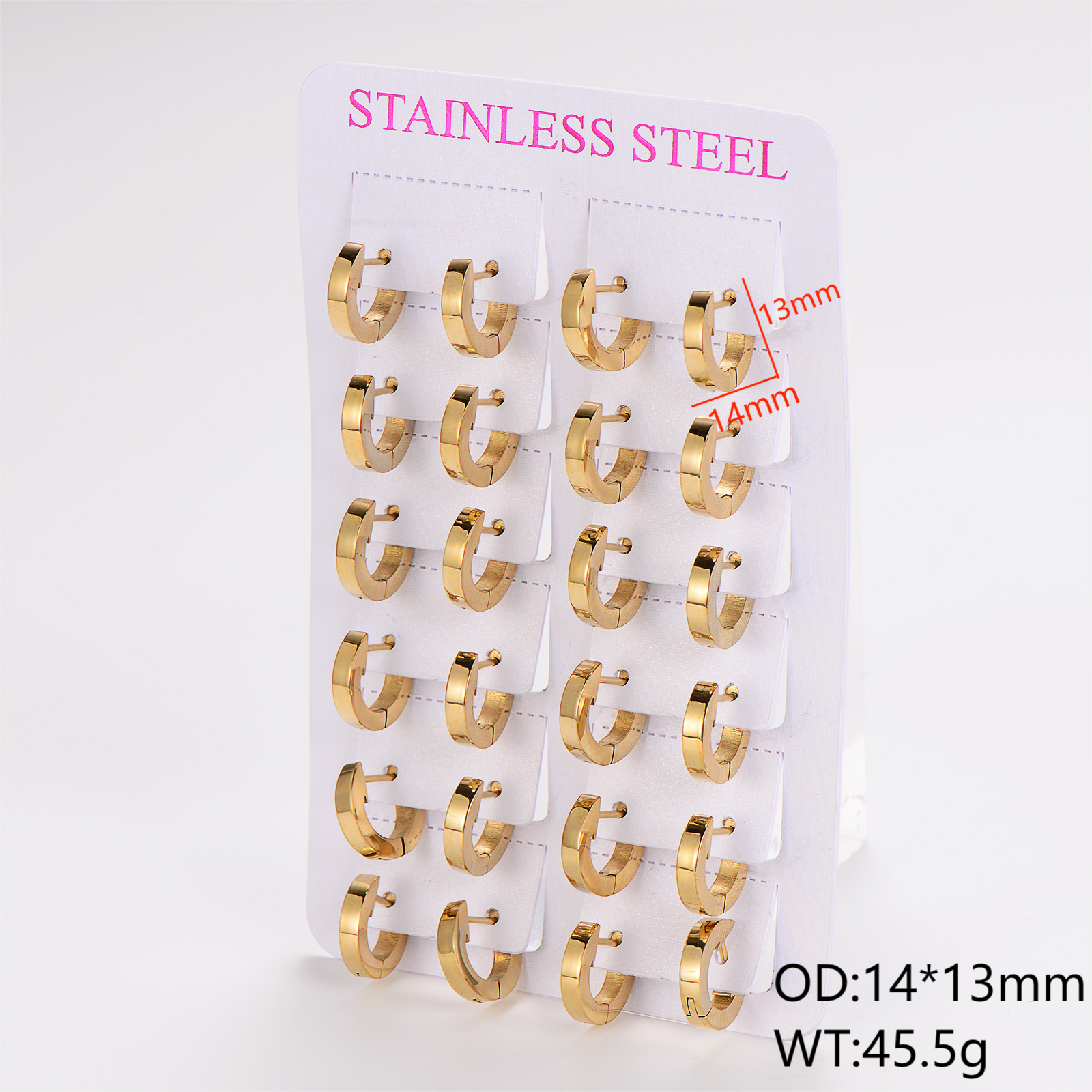 AML Simple South American/African Style Closed Ear Clip Wire Diameter 3mm Glossy Classic Earrings