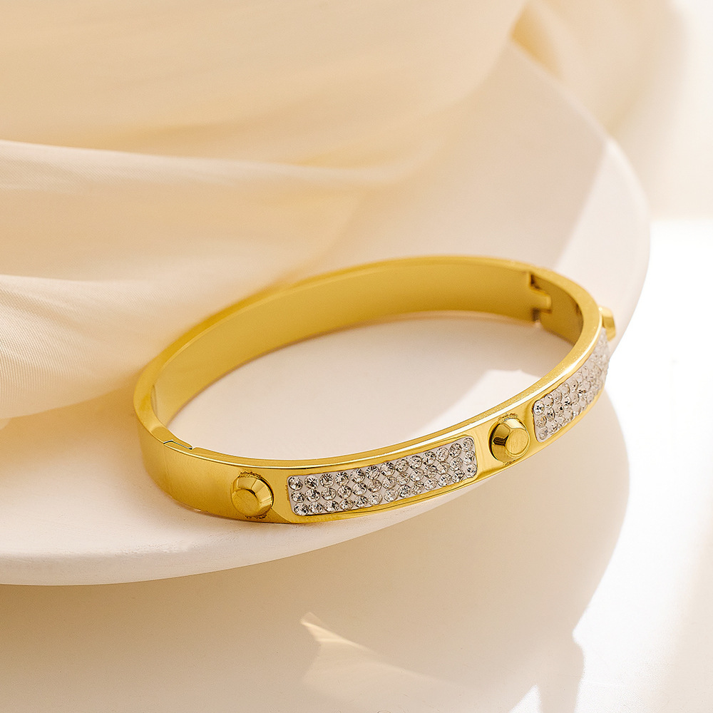 Titanium Steel Diamond Bracelet Women's Lightweight Jewelry Multifunctional Accessories Star Rose Gold