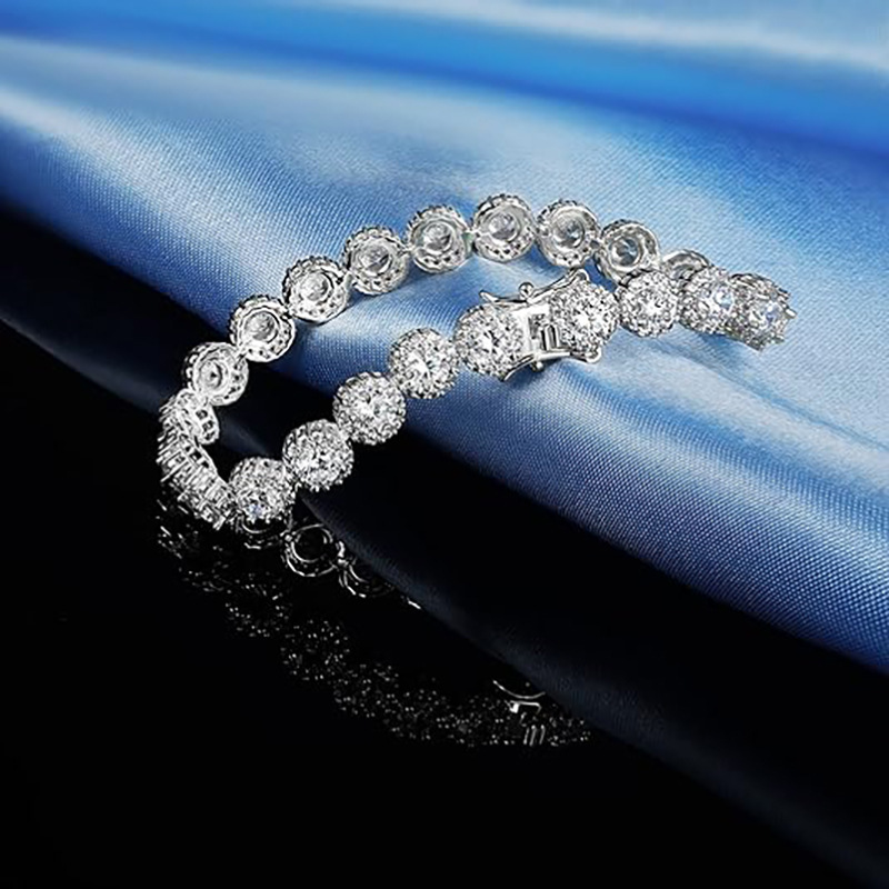 5mm Tennis Cuban Bracelet Round Unisex Luxurious European And American Bestselling Jewelry Accessories Suitable For Men And Women