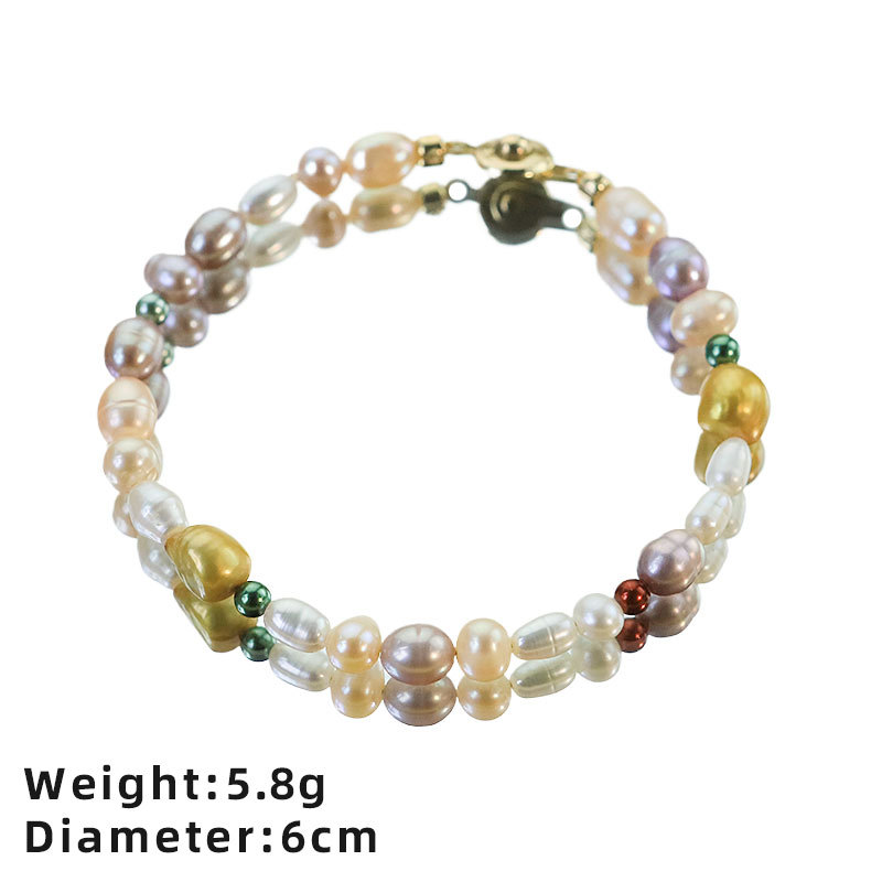 Original Natural Pearl Baroque Bracelet Vacuum Electroplating (In Furnace) Plated With 18K Real Gold Fashion Simple Handmade Jewelry Versatile High-end Bracelet Jewelry