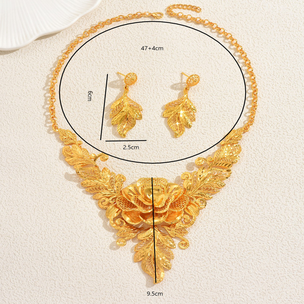 Elegant Long Tassel Necklace Bracelet Earring Set Geometric Block Design For Wedding Dinner Party Suitable Luxury Accessories