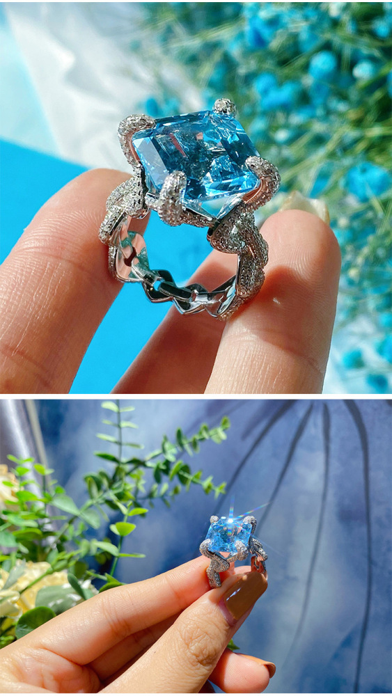 Wholesale Jewelry Ethnic Style Geometric Copper Artificial Gemstones Diamond