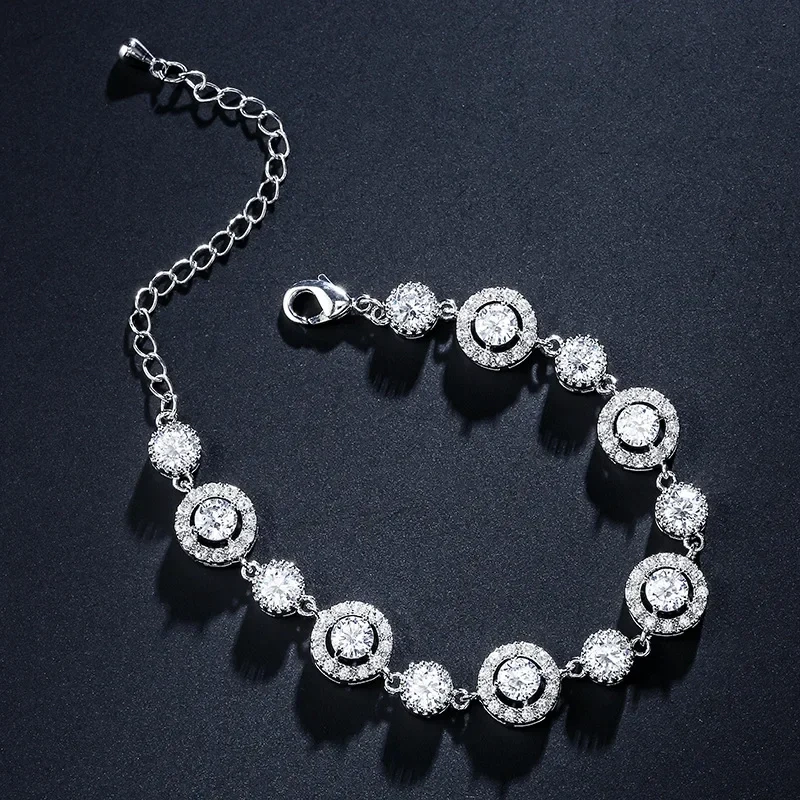 Adjustable RAKOL Fashion Crystal Zirconia Bracelet Women's Personalized Fairy Tale Evening Gown Ball Accessories Bohemian Style
