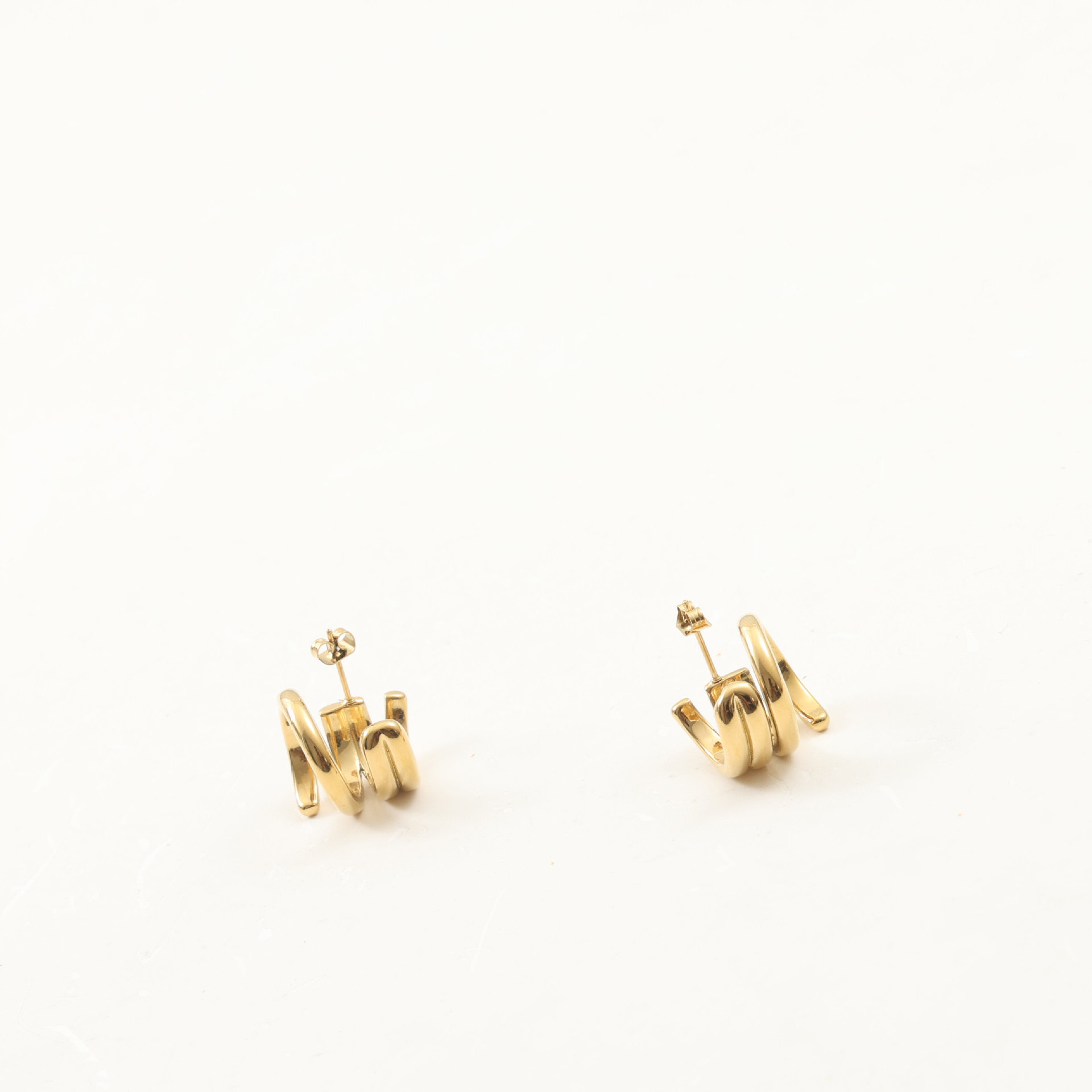 Stainless Steel 18K Gold Plated Earrings Retro Minimalist Style Women's Jewelry Accessories For Date Travel Weekend Holiday