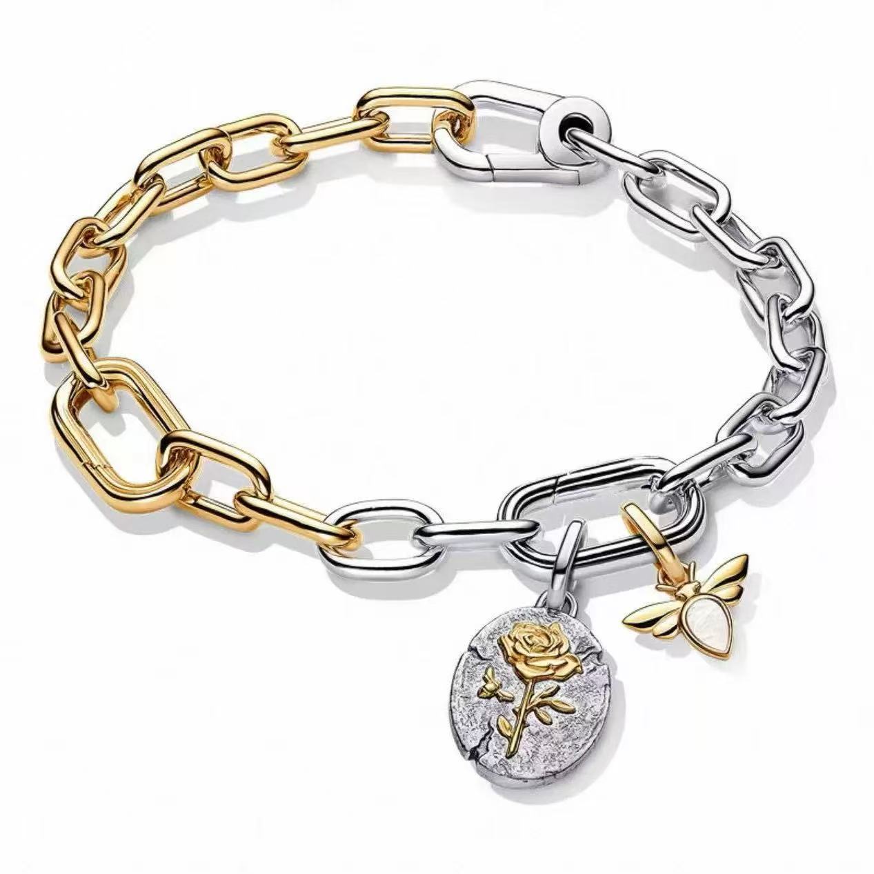Gold And Silver Bracelet ME Series Adjustable High-Value Zircon Inlaid Retro Sexy Style Classic Gift Couple Fashion  Sweet New Style