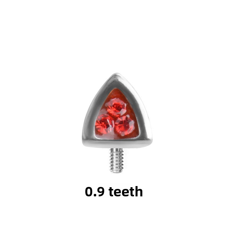 Fashion Czech Diamond Cat Ear Studs Sharp Demon 0.9 Teeth Titanium Alloy Ear Bone Studs High-end Women's Jewelry Accessories