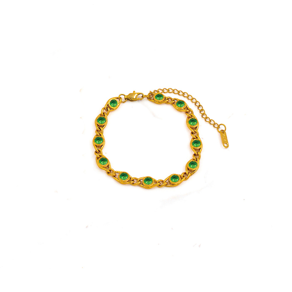 PVD Coated 18K Gold Real Gold Plated Round Copper Simple Style Shiny Waterproof Non Tarnish Bracelets Necklace