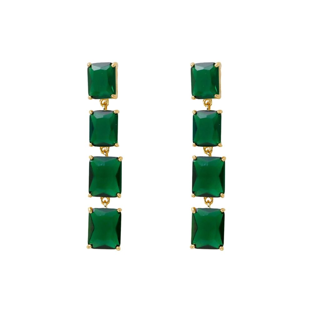 Fashionable Long Dangle Earrings Ultra Mountain Zircon Unique Design High-End Feelings Personality Women's Jewelry Accessories