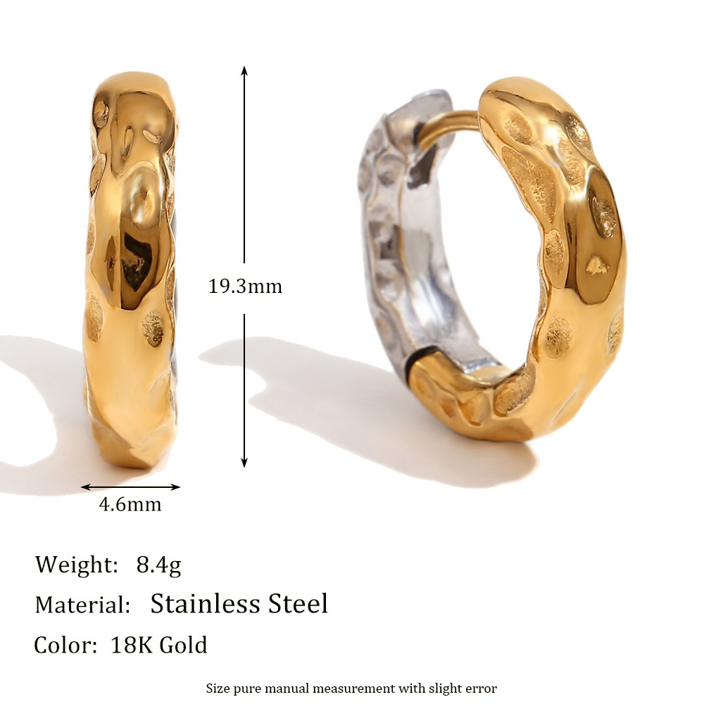 PVD Coated Real Gold Plated 18K Gold Irregular Geometric 304 Stainless Steel Vintage Style Classic Style Waterproof Non Tarnish Earrings