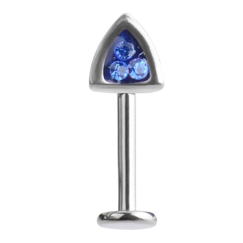Fashion Czech Diamond Cat Ear Studs Sharp Demon 0.9 Teeth Titanium Alloy Ear Bone Studs High-end Women's Jewelry Accessories