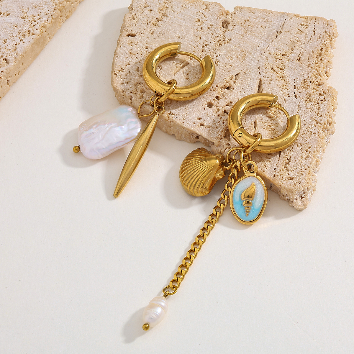 Retro Colorful Handmade Enamel Circle Earrings Women's Fashion Elegant Simple Pearl Glossy Round Shape Jewelry Accessories